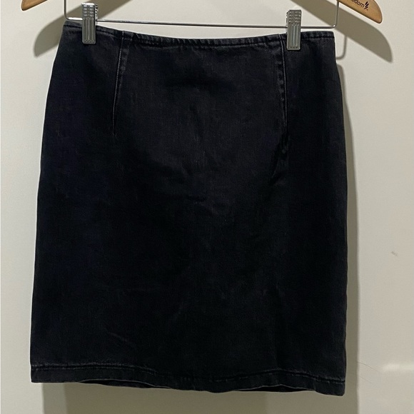 NWT | ASOS Denim Black Skirt with Back Zip - Picture 3 of 7
